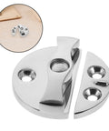 Rock Solid 45Mm Round Boat Latch Crafted From Marine Grade 316 Stainless Steel For Yacht And Rv Hatch Doors Serving Up Salt Water Resistance With Absolutely No Fuss, showing a shiny latch with a curved handle.