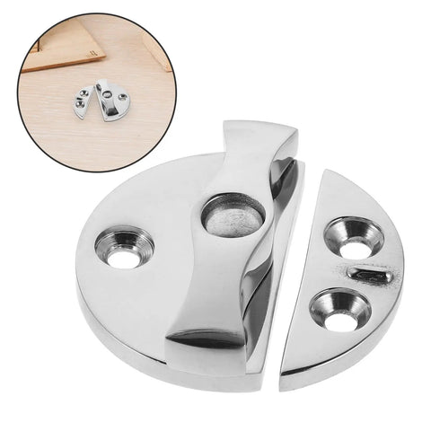 Rock Solid 45Mm Round Boat Latch Crafted From Marine Grade 316 Stainless Steel For Yacht And Rv Hatch Doors Serving Up Salt Water Resistance With Absolutely No Fuss, showing a shiny latch with a curved handle.
