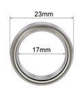 6703ZZ Deep Groove Ball Bearings 17mm Bore 23mm OD showing dimensions, designed for smooth spin in heavy-duty applications.