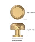 Heavy Duty Champagne Bronze Cabinet Knobs And Drawer Pulls 10 Pack No Drama Solid Metal Hardware For Kitchen Cupboards And Dressers With A Slick Smooth Finish Built Tough For The Long Haul 1.16 inch round knob with faceted design.