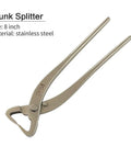 8 inch stainless steel trunk splitter from 4 Piece Bonsai Tool Set All In One With 8 Inch Concave Cutter Knob Cutter Trunk Splitter And Bonsai Scissors Built For Precise Pruning And Clean Healing Cuts For Beginners And Pros Pro Grade Gear.