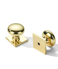10 Pack 1-1/4 Inch Vintage Aged Polished Brass Backplate For Cabinet Knobs And Drawer Handles Heavy Duty Zinc Alloy Furniture Hardware Go Big With Slick Top Shelf Durability - polished brass cabinet knobs and backplate set