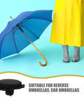 Deck Out Your Patio Setup With Slick Patio Umbrella Tip Caps And Canopy Protectors As Tough Replacement Parts For A Quick Repair Job And Scratch Shielding Using Heavy Duty Rubber Cushion Inserts To Keep Your Garden Gear Looking Fine All Season Long, featuring a blue umbrella and black rubber tip guard.