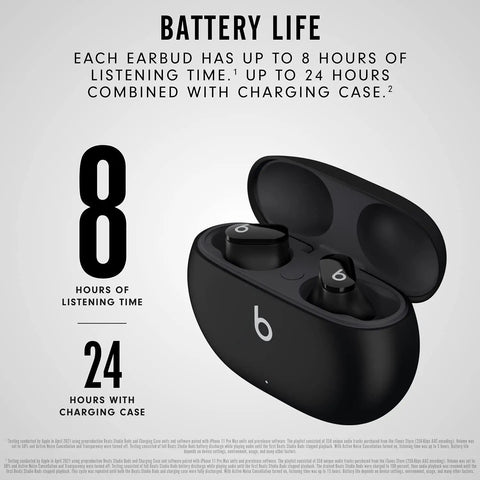 Studio Buds True Wireless Earbuds With Active Noise Canceling And Transparency Mode in charging case, 8 hours battery life