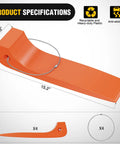 Heavy Duty Wrecker Tire Skids 4 Pack Low Friction Rolling Mats For Flatbed Recovery Gear Locked Wheel Towing Street Ready 4000 Pound Load Rating Orange Tow Gear detailed specifications with dimensions.