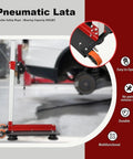 Pneumatic Powered Sheet Metal Dent Pulling Tower Kit for Auto Body Shaping and Alignment in a workshop setting