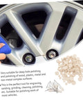 Pro Grade Wool Buffing Wheels Set With Mandrel Shaft And Wool Felt Polishing Pads Kit For Rotary Tools used on car rim