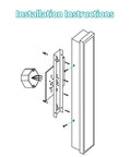 Installation instructions for 2 Pack Modern Outdoor Wall Lights 3000 To 6000K Exterior Sconce With Frosted White Acrylic Diffuser