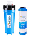 Real Deal Inline Water Softener For Every Residential Heater Kick Stubborn Calcium Crust To The Curb While Keeping Your Plumbing Smooth With NSF Certified Resin Guard, blue water heater descaler.