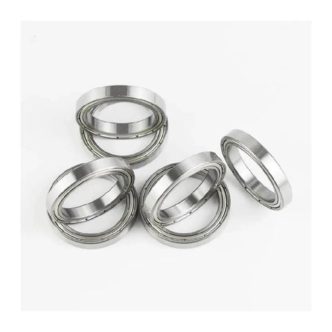 S6812ZZ Double Shielded Stainless Steel Deep Groove Ball Bearing 60X78X10MM stacked showing smooth finish for motors and wheels.