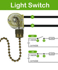 Ceiling Fan Pull Chain Switch Kit With CBB61 Capacitor And 3 Speed 4 Wire Light Replacement diagram showing wiring connections and pull chain.