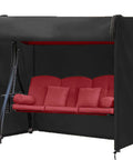 Rugged Outdoor Swing Cover For A 3 Seat Hammock And Patio Furniture Waterproof All Weather Protection 87 Inch Long 60 Inch Wide 72 Inch High Windproof UV Shield For Porch Gliders And More