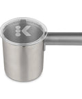 Milk Frother Cup Replacement Part for K-Cafe Coffee Makers 80 Milliliters Hot and Cold Frothing Extra Kitchen Accessory in Nickel