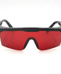 Pro Grade Laser Safety Glasses 2 Pack With Rich Red Lenses For Complete 190Nm To 540Nm Blocking, front view, lightweight design.