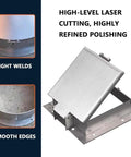 Lockable Stainless Steel Inspection Cover With Invisible Frame For Yard And Garden Drainage Durable Weather Resistant Manhole Cover For Lawn Patio And Industrial Use, showing open cover with smooth edges and tight welds.