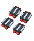 4Pk Workhorse Linear Guide Sliders For Hgr15 Rail Flange Bearing Blocks in anodized aluminum alloy, ideal for CNC machines.