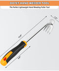 Uproot Like a Pro Hand Held Weeder Puller Tool With Rubber Grip Four Teeth Stainless Steel Weed Remover 12.6 inch design