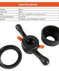 Professional Grade Wheel Balancer Quick Release Wing Nut And Pressure Cup Hub Shaft Nut Kit showing black plastic components for tire swaps.