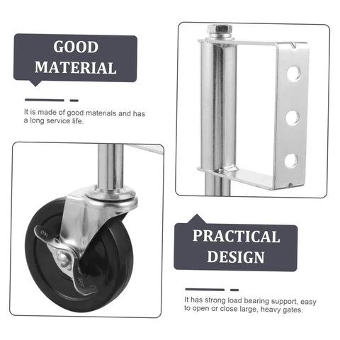 Close-up of Heavy Duty Spring Loaded Gate Caster With Shock Absorbing Suspension showing durable material and practical design.