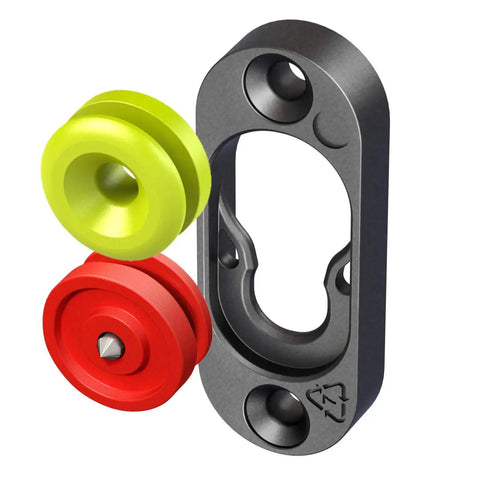 90 Degree Panel Connector Button Fix Type 1 With Flush Bracket Marker Guide Kit Nylon Fasteners, featuring red and yellow components.
