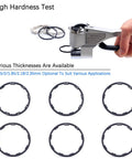 Aluminum Bike Hub Spacer Kit With Grooved Washers And Cassette Spacers For MTB And Road Bikes, high hardness test shown.