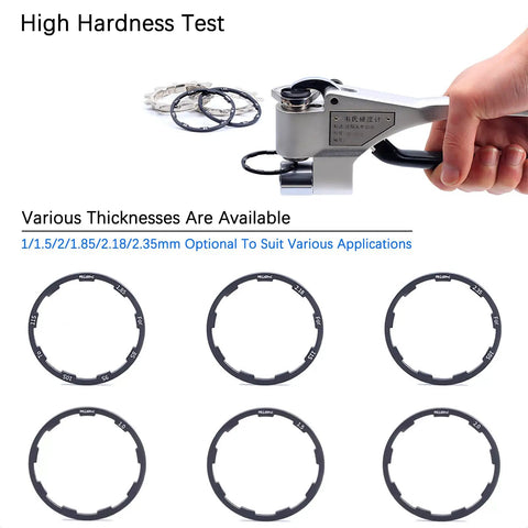 Aluminum Bike Hub Spacer Kit With Grooved Washers And Cassette Spacers For MTB And Road Bikes, high hardness test shown.