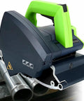 Dual Mode Automatic Pipe Cutting Machine With DIY And Industrial Settings Includes Two Saw Blades For Stainless Steel Cast Iron And 12 Plus Materials Cuts 15 To 400 Millimeters Burr Free In Under Two Minutes side view
