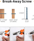 Break-away screw diagram and tool use for Champagne Bronze Kitchen Cabinet Knobs 10 Pack For Cabinets Dressers And Drawers Zinc Hardware