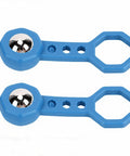 Eujgoov Magnetic Stud Finder 2 Pack, Handheld Wall Detector for Metal, blue design with chrome ball and hex holes.