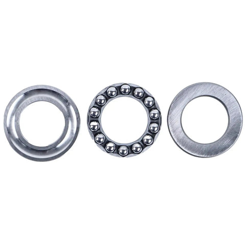 Premium Rock Solid Thrust Ball Bearing 50551 for Hydro Gear Z Tractor showing three steel components for smooth performance.