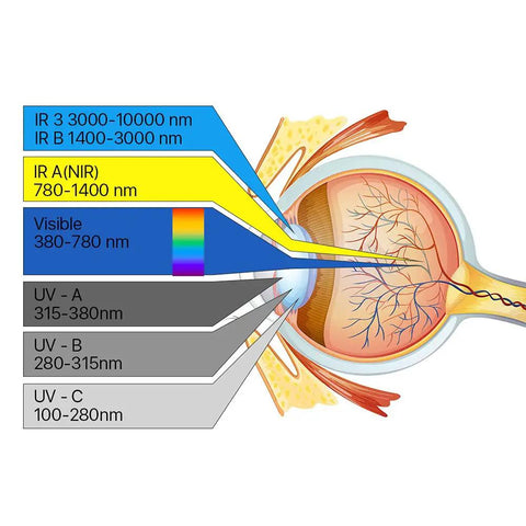 Heavy Duty Laser Safety Glasses And Protective Goggles Engineered For Fiber Handheld Welding Rigs With Hella Thick OD 7 Shields visible light spectrum diagram