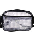 Flat Out Solid Anti Static Clear Pvc Tool Bag And Waist Pouch For Scrapbooking Dies with zipper, measures 9.8 x 2.4 x 6.3 inches.