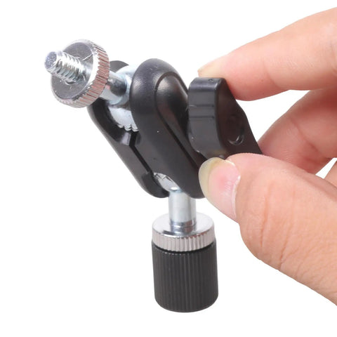 Premium Aluminum Alloy Miniature Ball Head With 1/4 Inch Female To Female Connector Offering 360 Degree Rotation And Super Smooth Swivel designed tough with hand adjusting knob.