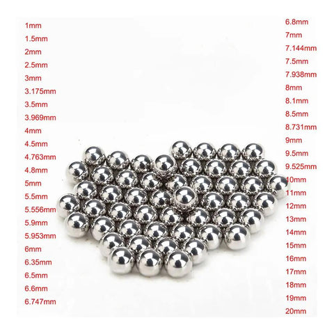 Authentic Carbon Steel Bearing Balls 10mm Diameter 10 Pack Built Different For Diy Builders Welding Repairs And Home Decor Straight Up Craft Grade Tooling With Smooth Polish And Tight Tolerances displayed with various diameters and polished finish.