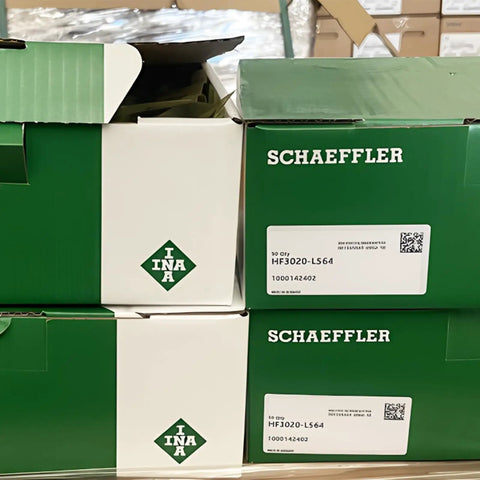 HF3020L564 One-Way Needle Roller Clutch Bearing Drawn Cup 30X37X20MM packaging from Schaeffler with labels.