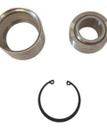 1 Inch Bore Uniball Bearing Set Includes Cup And Snap Ring For A Arm Replacement Joint Rod End Bearing components, including chrome cup and snap ring.