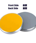 Five Layer Gold CO2 Laser Mirrors With Rock Solid Silicon Base High Reflectivity And Peelproof Electroplating For Desktop And Industrial Engravers Heavy Duty Zero Hassle Top Shelf Quality, showing yellow front and gray back.