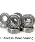 Heavy Duty Stainless Steel Deep Groove Ball Bearings ZZ Sealed Precision Machine Parts Pair in polished finish for smooth operation.