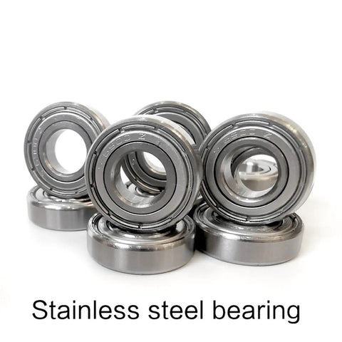 Heavy Duty Stainless Steel Deep Groove Ball Bearings ZZ Sealed Precision Machine Parts Pair in polished finish for smooth operation.