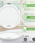 Front view of Four Pack 9 Inch Motion Sensor Ceiling Lights Wired LED Flush Mount Bright White 18W 1800lm With Three Color Temperature Modes And 30 To 120 Second Timer For Closet Pantry Hallways Stairwells Garage