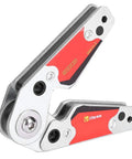 Heavy Duty Magnetic Welding Clamp Adjustable 20 To 200 Degrees With Wide Base And 22 Kg Pro Grade Holding Power Includes Wrench For Quick Positioning In Hardware Carpentry And Construction Projects. 22 kg max magnetic welding clamp, 20-200° adjustable, metal body