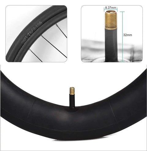 26 Inch Bike Tube With 32mm Schrader Valve Fits 1.75 To 2.125 Inch Tires Durable Butyl Rubber 2 Pack Includes 2 Tire Levers And 6 Adhesive Patches
