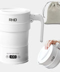 Foldable Electric Kettle 700ml Portable Collapsible Water Boiler With Keep Warm And Delay Start BPA Free 600W 304 Stainless Steel White For Travel Camping