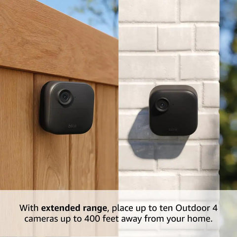 Outdoor XR Wireless Security Camera System With Six Cams Two Year Battery Life 4x Coverage 1000 Ft Open Air Range Or 400 Ft