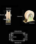 Heavy Duty Nylon U Groove Pulley Wheel Built With Cold Rolled Steel Brackets For Smooth Sliding Doors And Shop Carts Engineered To Roll Nice On Wire Rope Rails And Rolling Gates Total Badass Quality With Zero Headaches 4 Inch dimensions diagram