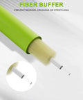Heavy Lifting Om5 Lc To Lc Multimode Fiber Patch Cable 1 Meter 100Gbps 5 Pack showing green fiber buffer to prevent bending.