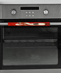 Tough As Nails Washable Refrigerator Door Handle Covers Set Of 2 displayed on an oven handle for scratch protection.