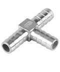 Stainless Steel Hose Barb Connectors For Home Brewing 304 Grade Tail Fittings 6mm 8mm 10mm 12mm T Y L Type 2 Way 3 Way Pipe Fittings Pagoda Tail Barb Connector For Beer Brewing, 3-way T fitting