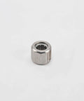 Four Pack One Way Needle Roller Bearings That Run Super Smooth With Top Shelf Wear Resistance For Heavy Duty Industrial Projects Compact Needle Clutch Bearings Built Tough For Precision Gear Drive Performance, close-up view of a steel needle roller bearing.