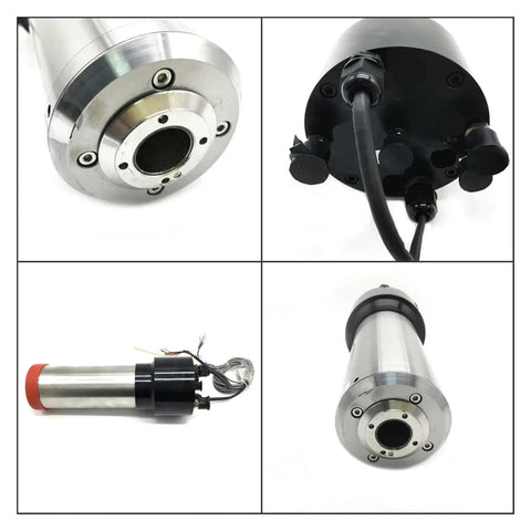 Built Tough Automatic Tool Change Spindle Motor 2.2KW 3HP ISO20 24000RPM AC220V showing various angles and details.